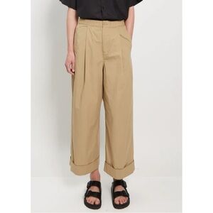 6397 Biggie Trousers - Tan Pleated Wide Leg Loose Fit Extra Baggy Cotton Pants